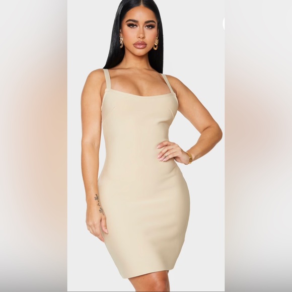 NWT PLT Shape Stone Bandage Strappy Bodycon Dress Size 6 - Picture 1 of 7
